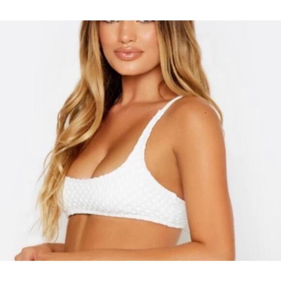 Ris-K Swim Other - New! Ris-k Swimwear Allure Lattice Over White Bikini Top Womens Size XS